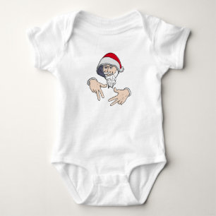 Body Para Bebê Gangsta legal Hip Hop Hand Rap Santa Claus