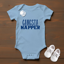 Body Para Bebê Gangsta Napper Cute e Engraçado