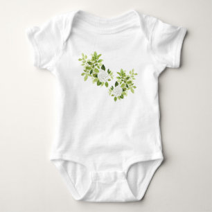 Body Para Bebê Gardenia jasmine, biqueira floral, biqueira