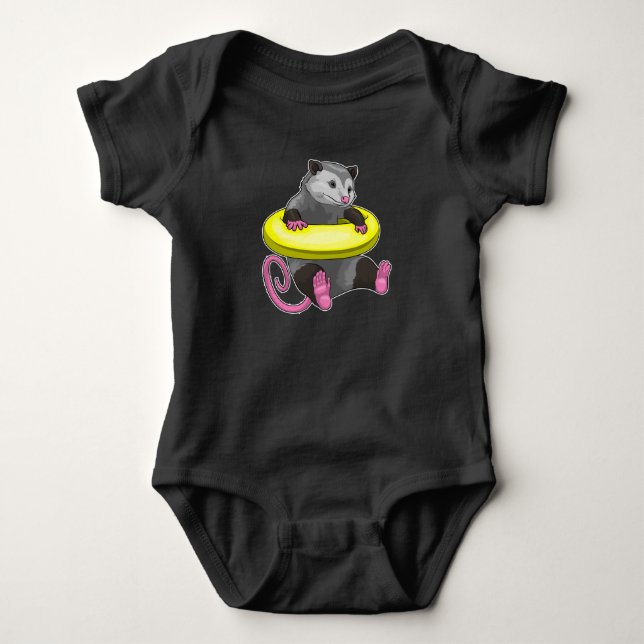 Body Para Bebê Gargantilha de Natação de Gambá (Frente)