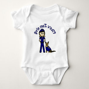 Body Para Bebê Garota da Polícia K9 Light