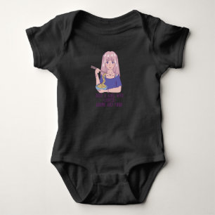 Body Para Bebê Garota de Anime para Amantes de Anime e Comida
