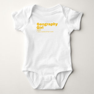 Body Para Bebê Garota Geografia - Geografia