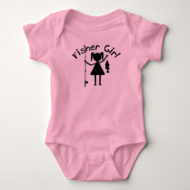 BODY PARA BEBÊ GAROTA PESCADEIRA (Frente)