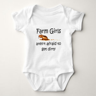 Body Para Bebê Garotas fazendas não têm medo de vestir t-shirts s