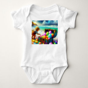Body Para Bebê GAROTO ANTIGO Baú e Ovos de Tesouro ~ Alegria de P