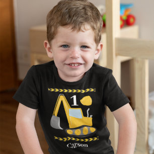 Body Para Bebê Garoto de primeiro aniversario de Veículo de Const