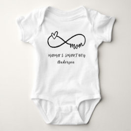 Body Para Bebê GAROTO INTELIGENTE DA MAMÃE Nome Personalizado Fof