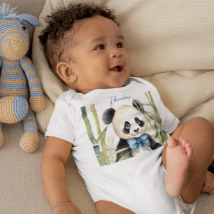Body Para Bebê Garoto Panda Bonito
