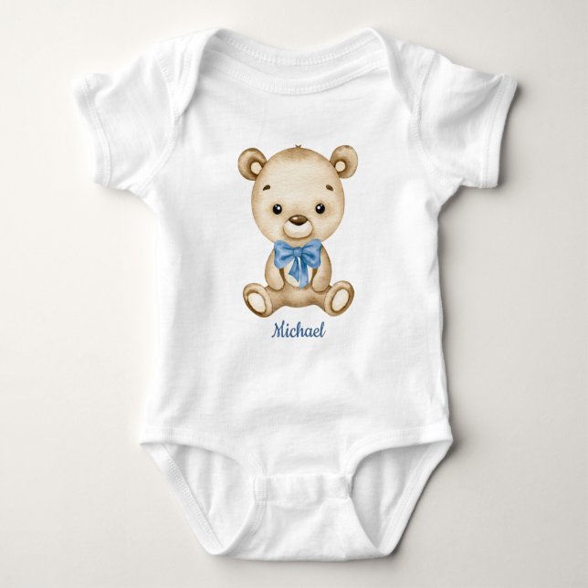 Body Para Bebê Garoto Urso Bebê Urso Bebê Bebê Roupa Bebê (Frente)