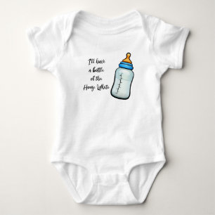 Body Para Bebê Garrafa Branca