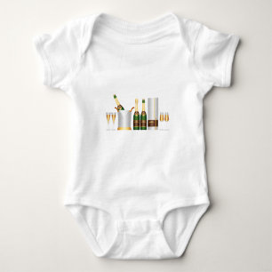 Body Para Bebê garrafas do champanhe