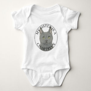 Body Para Bebê Gata Chartreux Personalizada Irmã Mais Velha
