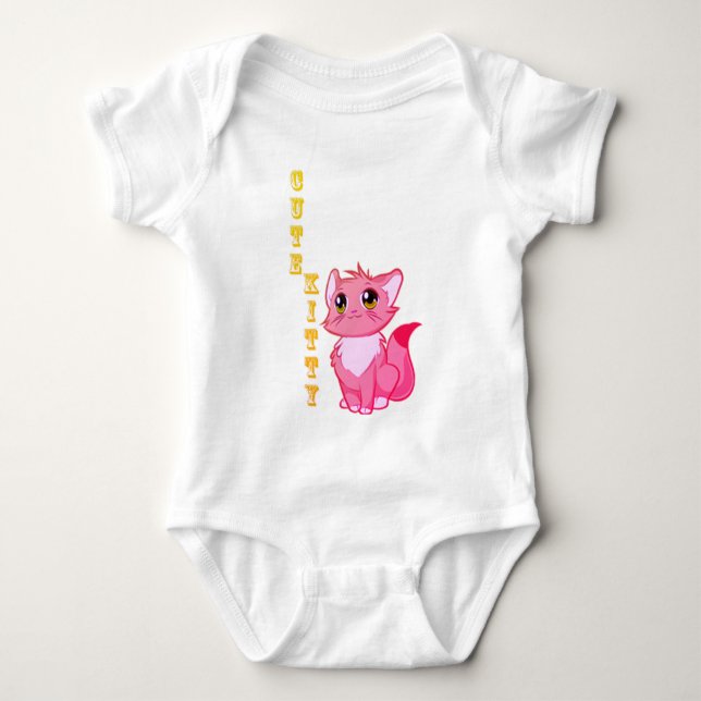 Body Para Bebê Gatinho (Frente)