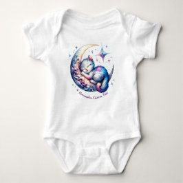 Body Para Bebê Gatinho bonitinho personalizado dormindo em meia l