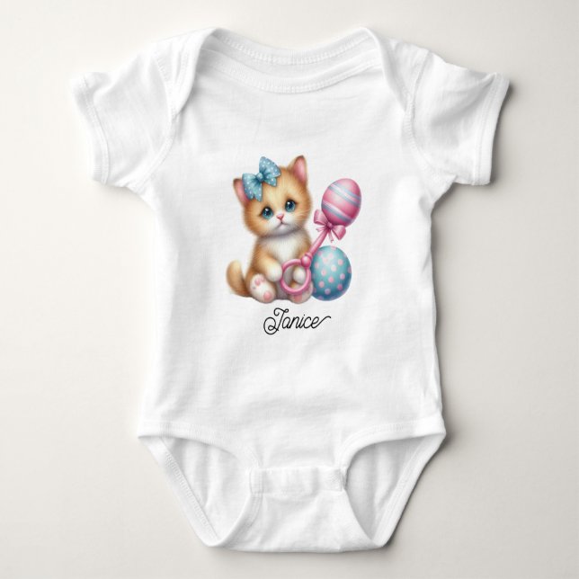 Body Para Bebê Gatinho Fofo (Frente)