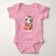 Gatinho Gato Fofo Rosa Pastel com Waffles de Sobre