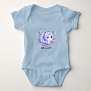 Body Para Bebê Gatinho Lavanda Voador Fofo Kawaii