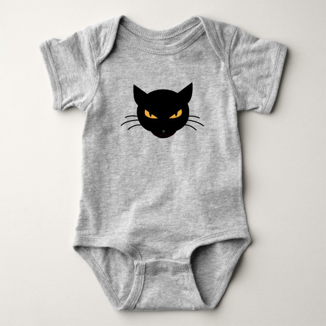 Body Para Bebê Gatinho mau (Frente)