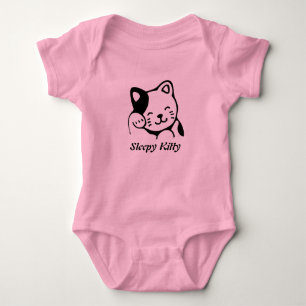 Body Para Bebê Gatinho sonolento