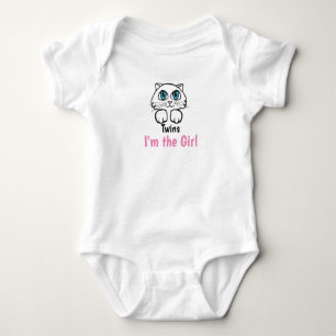 Body Para Bebê Gatinho Twin Girls