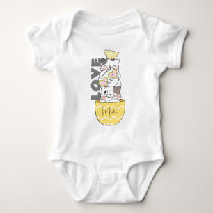 Body Para Bebê Gatinhos de Cute de Nome Personalizado