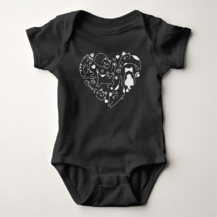 Body Para Bebê Gatinhos Fofos do Coração Lover