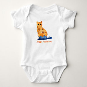 Body Para Bebê Gato Azul Bonito Na Figurina De Halloween 3 Fato D