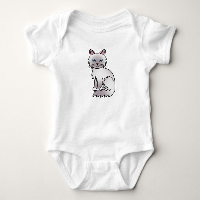 Body Para Bebê Gato Birman / Ragdoll Lilac Point (Frente)