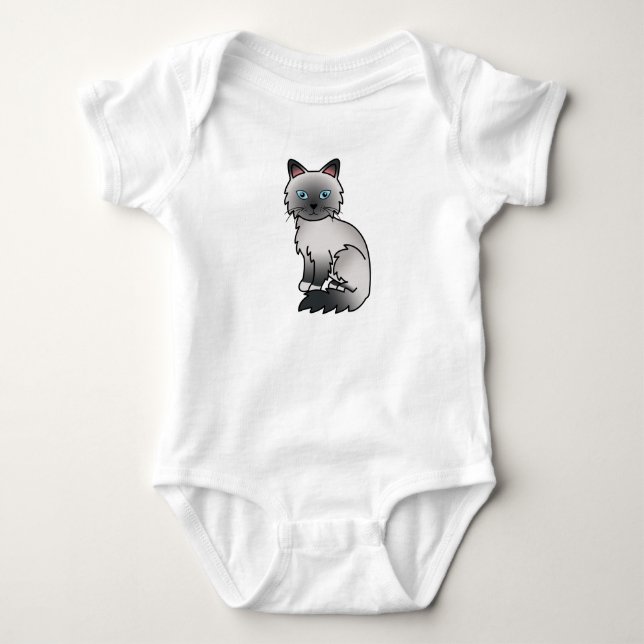 Body Para Bebê Gato Birmanês Blue Point / Ragdoll (Frente)