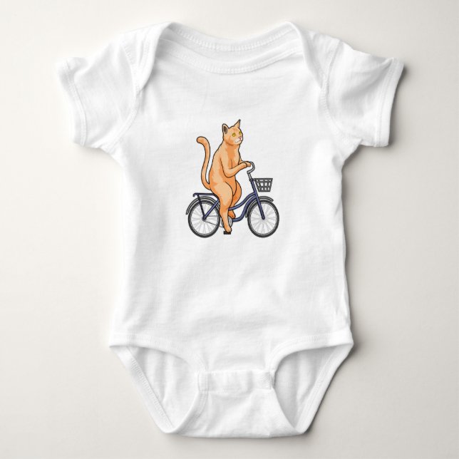 Body Para Bebê Gato com Bicicleta (Frente)