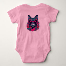 Body Para Bebê Gato com óculos de sol