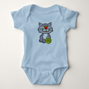 Body Para Bebê Gato de Desenho Animado Fofo para Presente de Chá