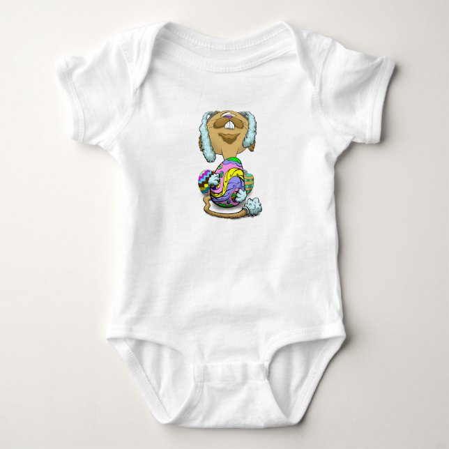 Body Para Bebê Gato de Páscoa Grande (Frente)
