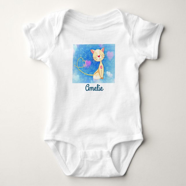 Body Para Bebê Gato de Sonho (Frente)