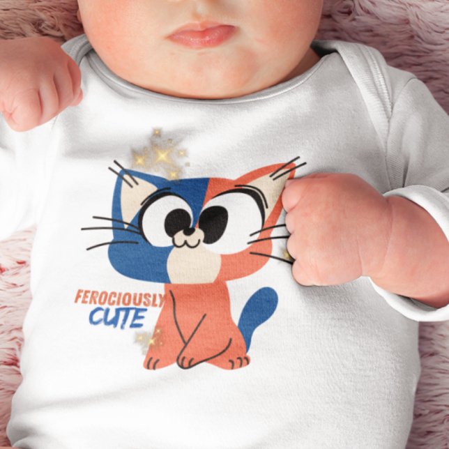 Body Para Bebê Gato Ferozmente Fofo (Criador carregado)