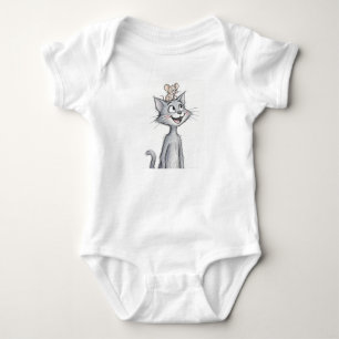 Body Para Bebê Gato Fofo e Rato Feliz Melhores Amigos