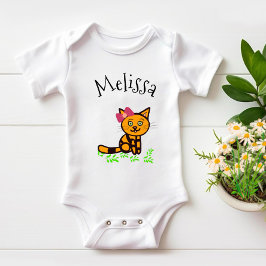 Body Para Bebê Gato laranja