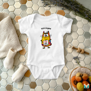 Body Para Bebê Gato Legal Personalizado com Nome e Placa de Telef