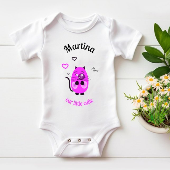 Body Para Bebê Gato lilás fofo (Criador carregado)