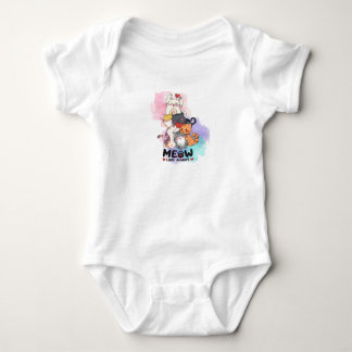 Body Para Bebê Gato miau amor sempre
