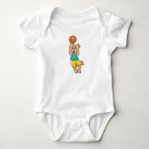 Body Para Bebê Gato no Esporte de Basquete