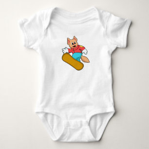 Body Para Bebê Gato nos esportes de snowboard