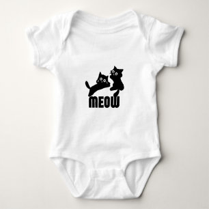 Body Para Bebê gato preto, miau