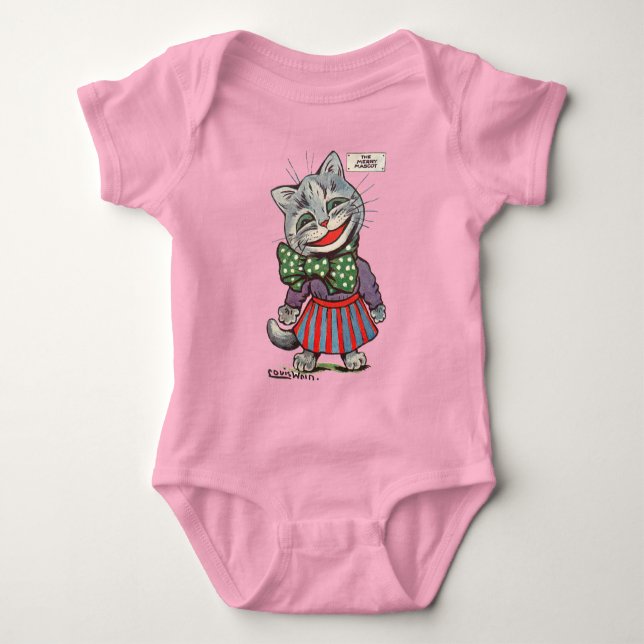 Body Para Bebê Gato Rindo, Louis Wain (Frente)
