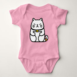 Body Para Bebê Gato Sortudo Japonês ou Maneki-Neko