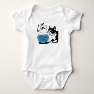 Body Para Bebê Gato Surpreso Engraçado