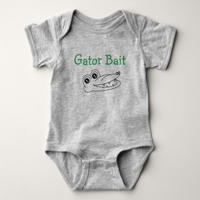 Body Para Bebê Gator Bait (Frente)