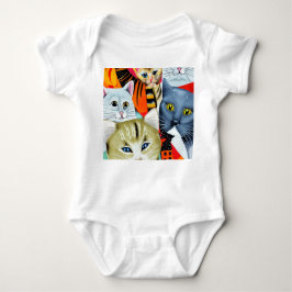 Body Para Bebê Gatos Brilhantes e Bonitos