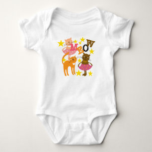 Body Para Bebê Gatos Dançantes